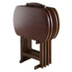 Corbett 5-Pc Oversized Snack Table Set Walnut WIN-94594