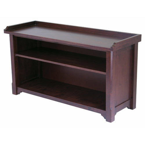 Milan Storage Hall Bench, Walnut