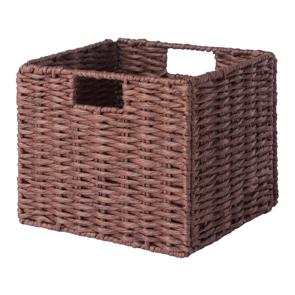 Tessa 3-Pc Foldable Woven Rope Basket Set Walnut WIN-94810