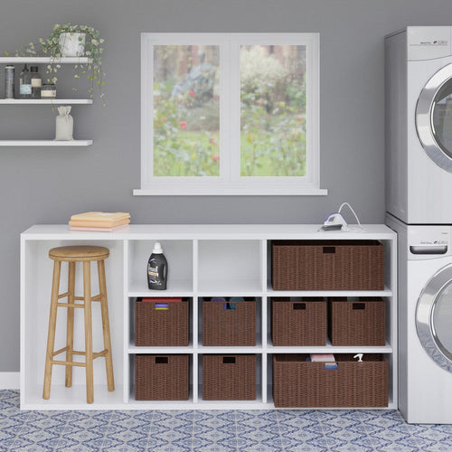 Tessa 3-Pc Foldable Woven Rope Basket Set, Walnut