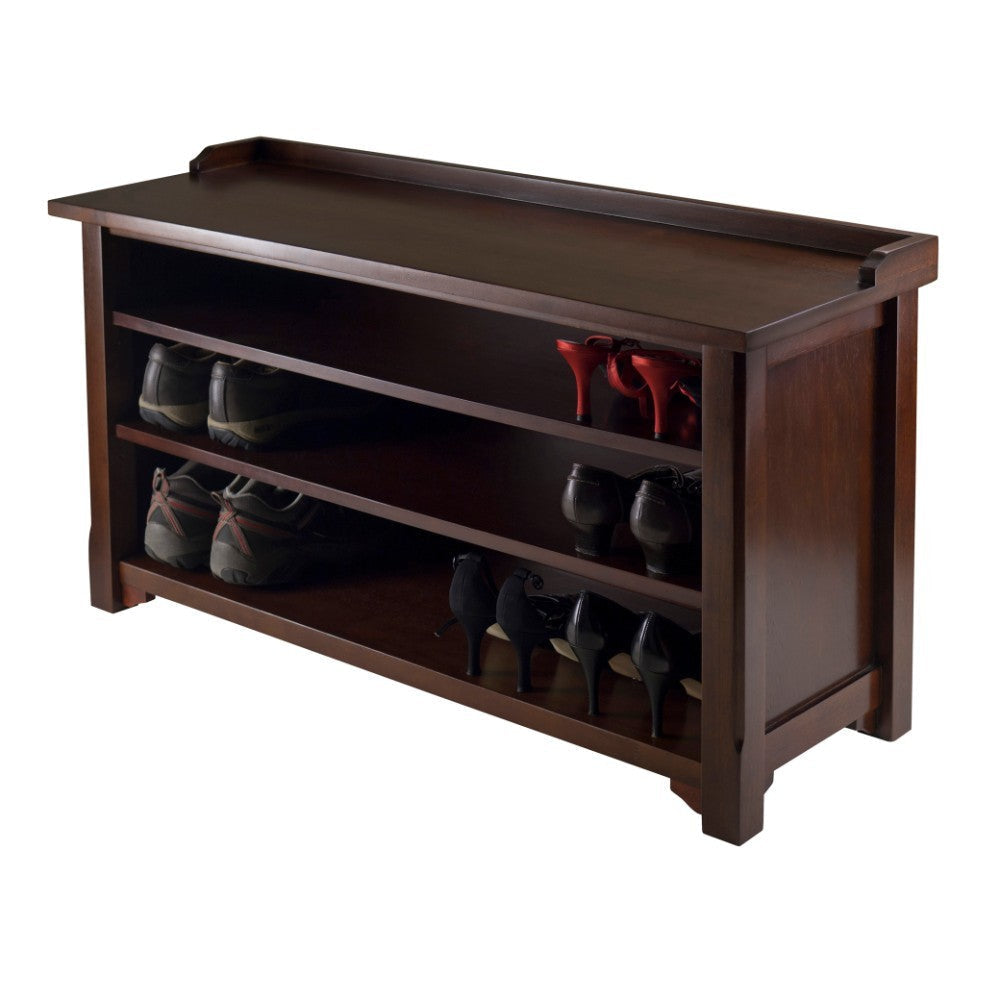 Dayton Storage Hall Bench Walnut WIN-94841