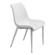 Magnus Dining Chair (Set of 2) White & Silver