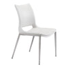 Ace Dining Chair (Set of 2) White & Silver