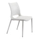 Ace Dining Chair (Set of 2) White & Silver