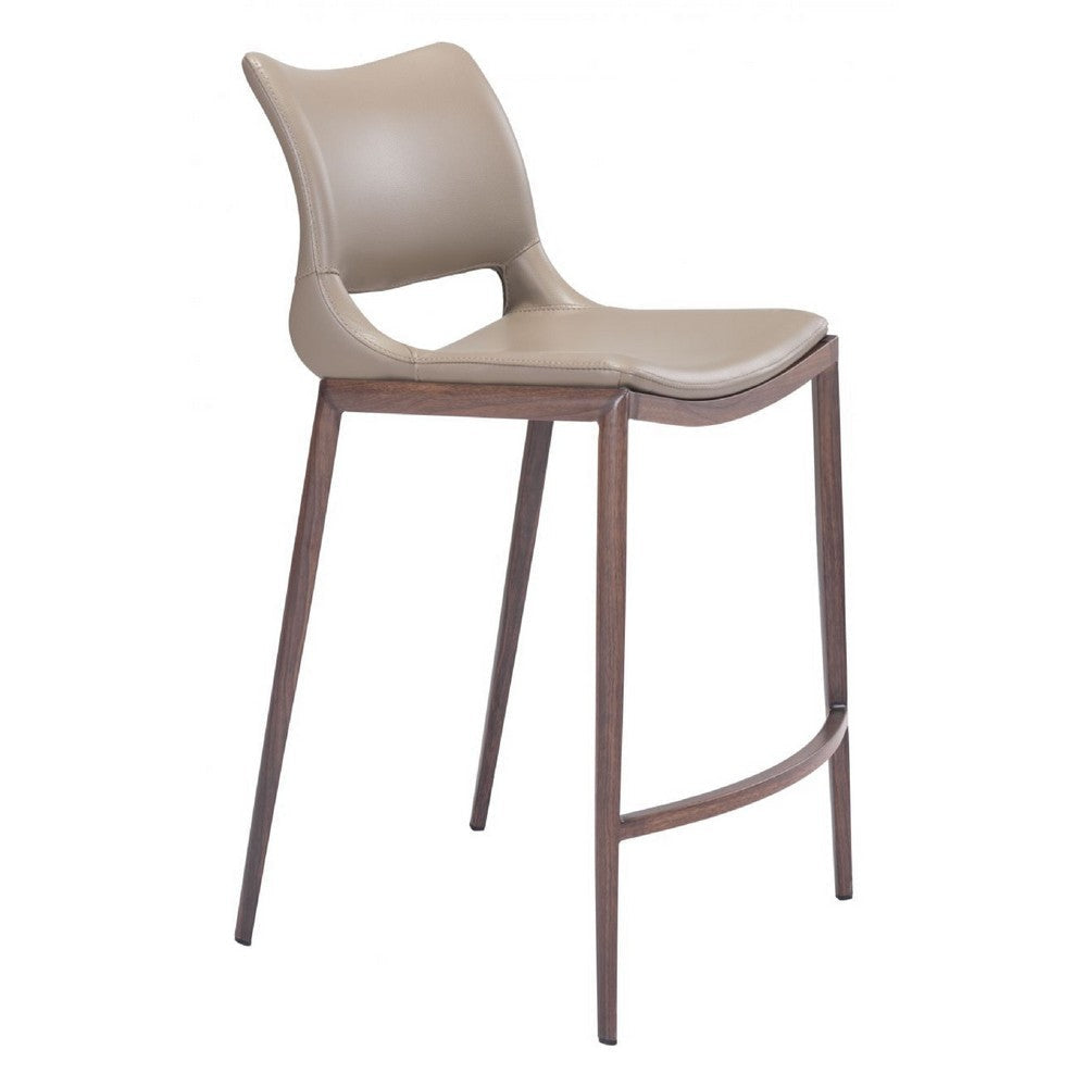 Ace Counter Stool (Set of 2) Brown & Walnut