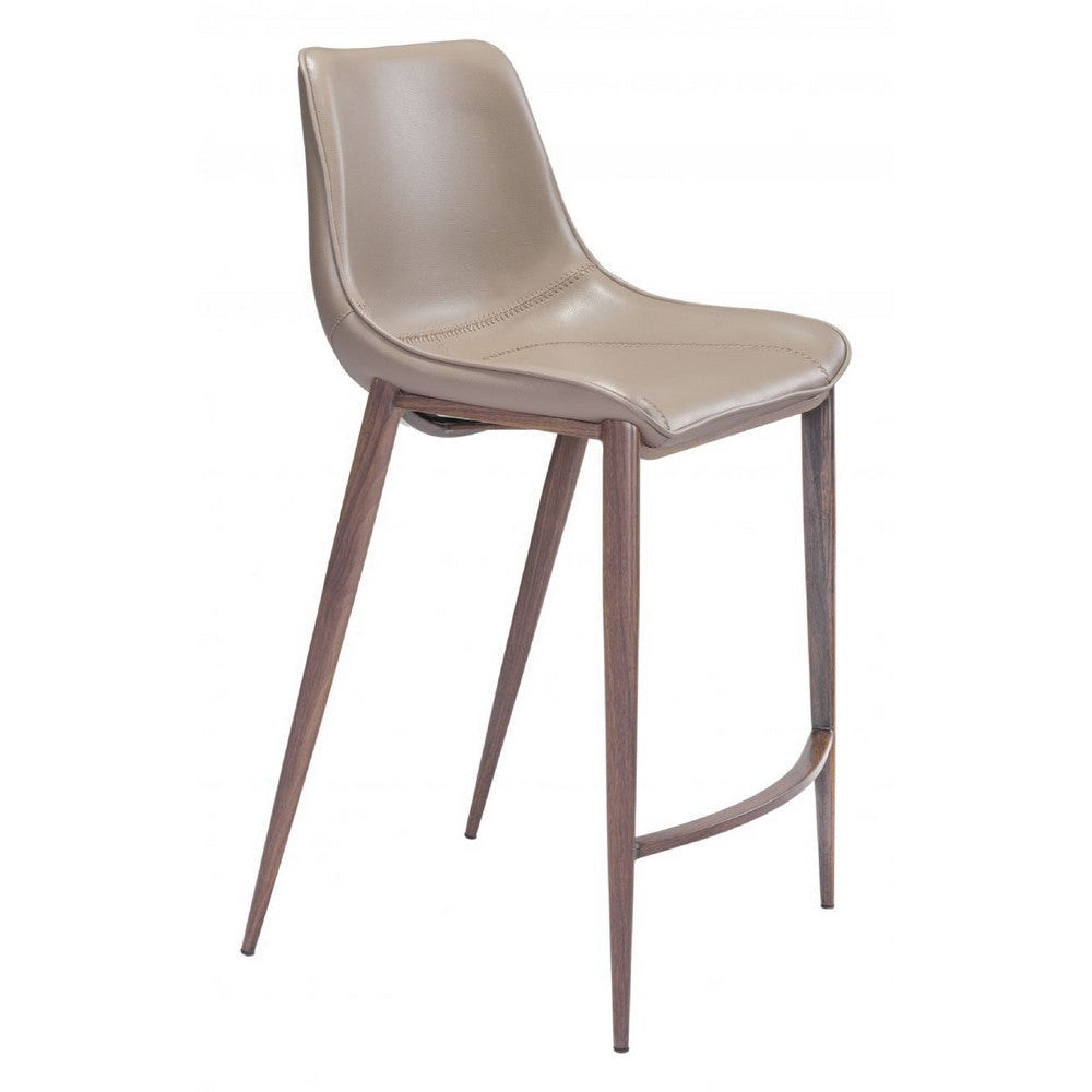 Magnus Counter Stool (Set of 2) Brown & Walnut