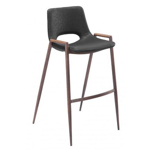 Desi Barstool (Set of 2) Black & Walnut