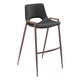 Desi Barstool (Set of 2) Black & Walnut