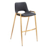Desi Barstool (Set of 2) Black & Gold