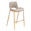 Desi Counter Stool (Set of 2) Beige & Gold