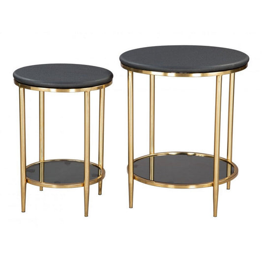 Koper Coffee Table Set (2-Piece) Black