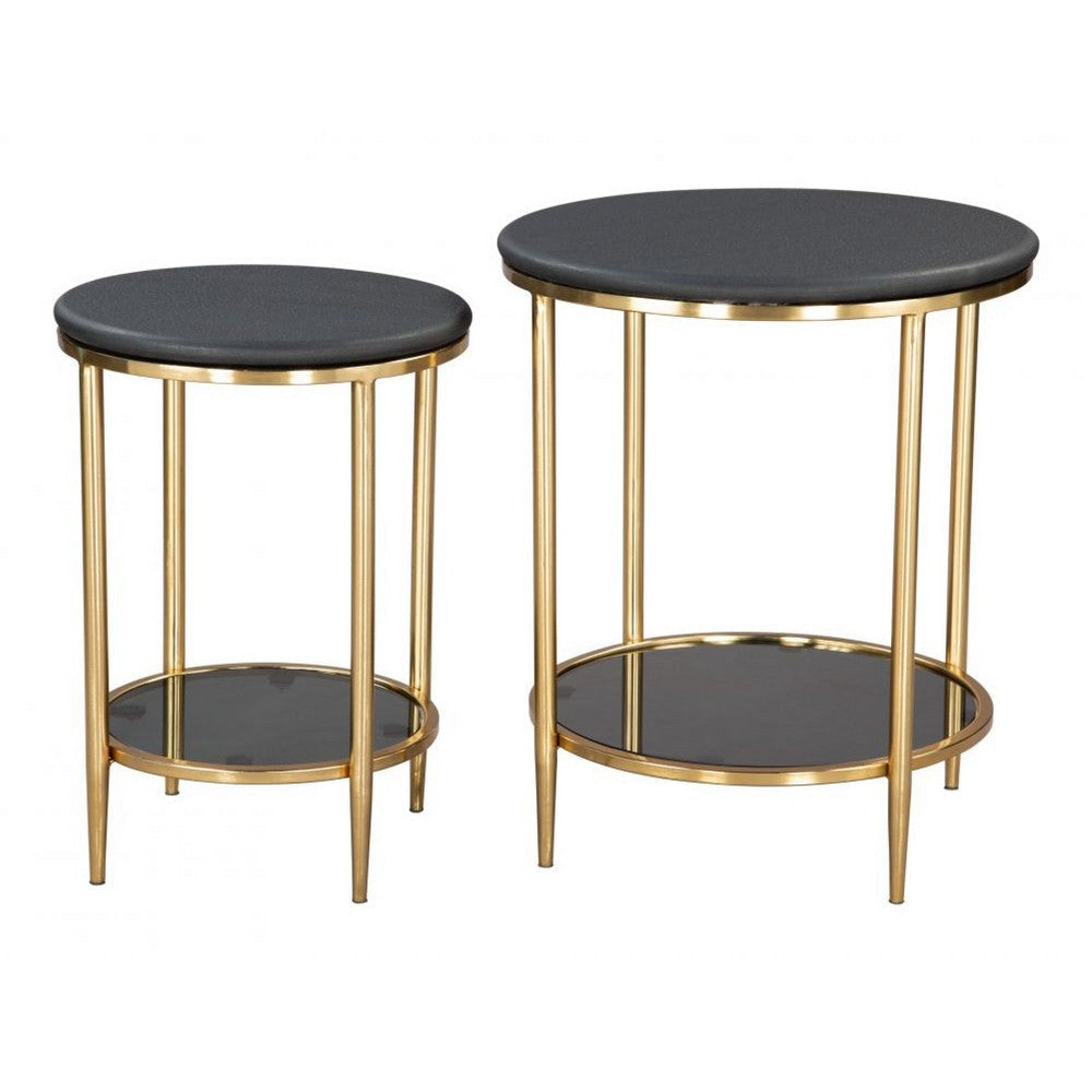 Koper Coffee Table Set (2-Piece) Black