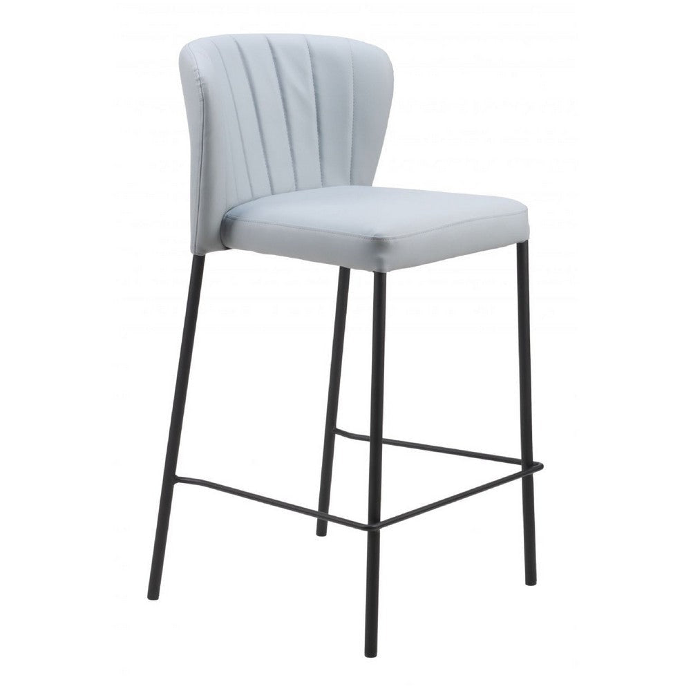 Linz Counter Stool (Set of 2) Gray