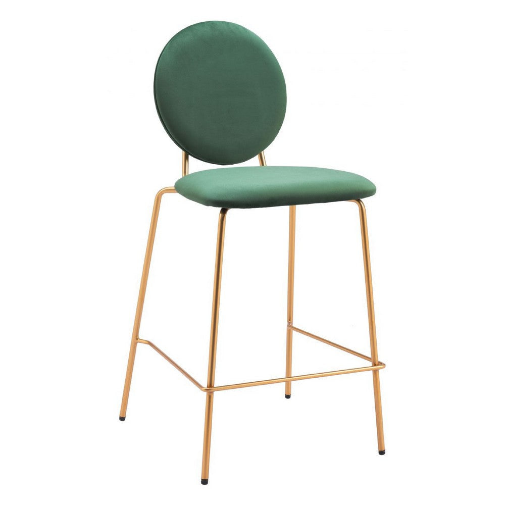 Odessa Counter Stool (Set of 2) Green & Gold