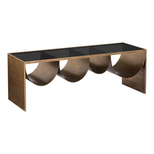 Reed Coffee Table Brass & Black