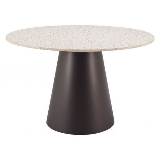 Jorf Dining Table Beige & Bronze