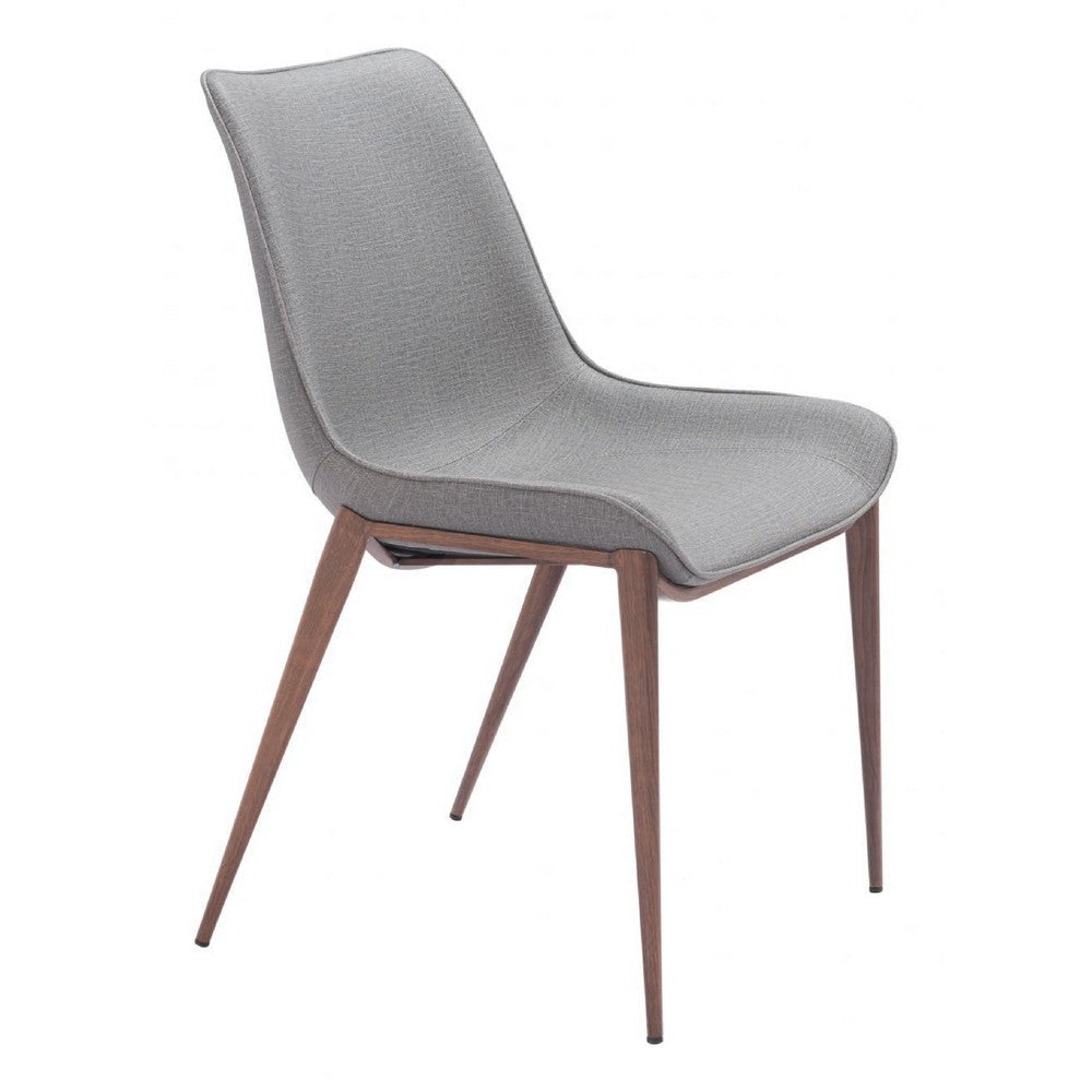 Magnus Dining Chair (Set of 2) Slate Gray & Walnut