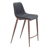 Magnus Counter Stool (Set of 2) Black & Walnut