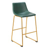 Augusta Barstool (Set of 2) Green & Gold