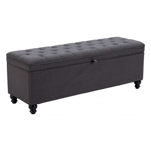 Halifax Storage Bench Gravel Gray
