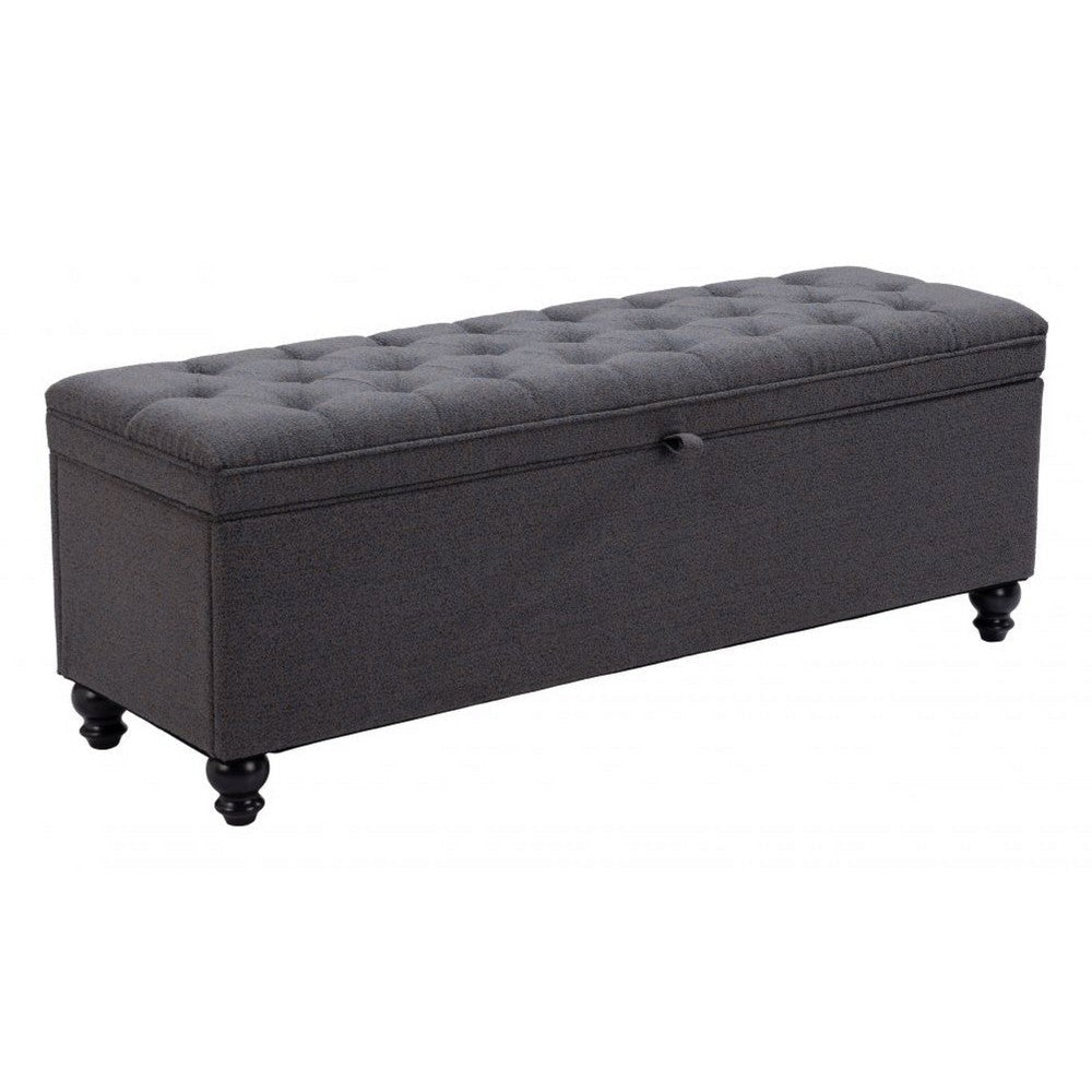 Halifax Storage Bench Gravel Gray