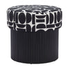 Boto Storage Ottoman Black & White