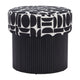 Boto Storage Ottoman Black & White