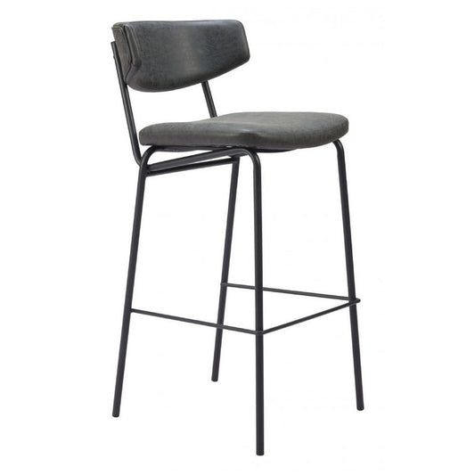 Charon Barstool (Set of 2) Vintage Black