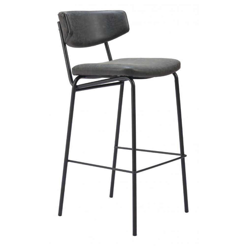 Charon Barstool (Set of 2) Vintage Black