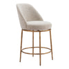 Nordhavn Swivel Counter Stool Beige & Gold