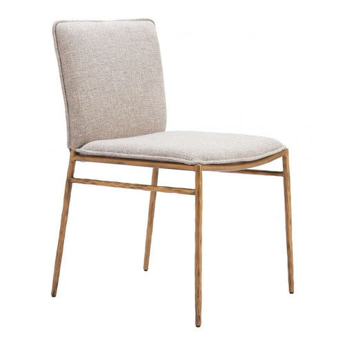 Nordvest Dining Chair Beige & Gold