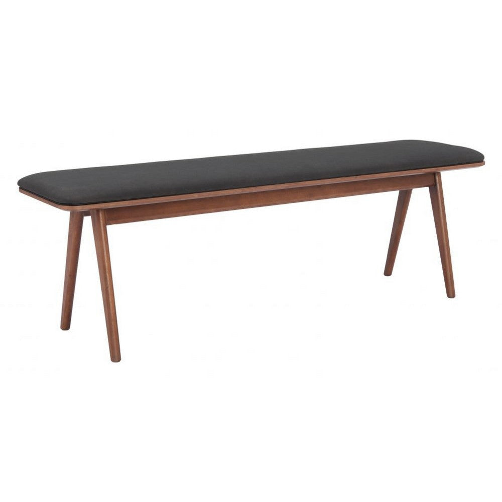 Kazwali Bench Black & Walnut