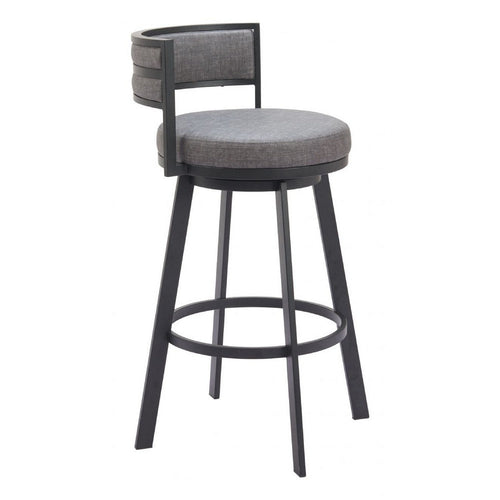 Gimsby Swivel Barstool Gray