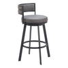 Gimsby Swivel Barstool Gray