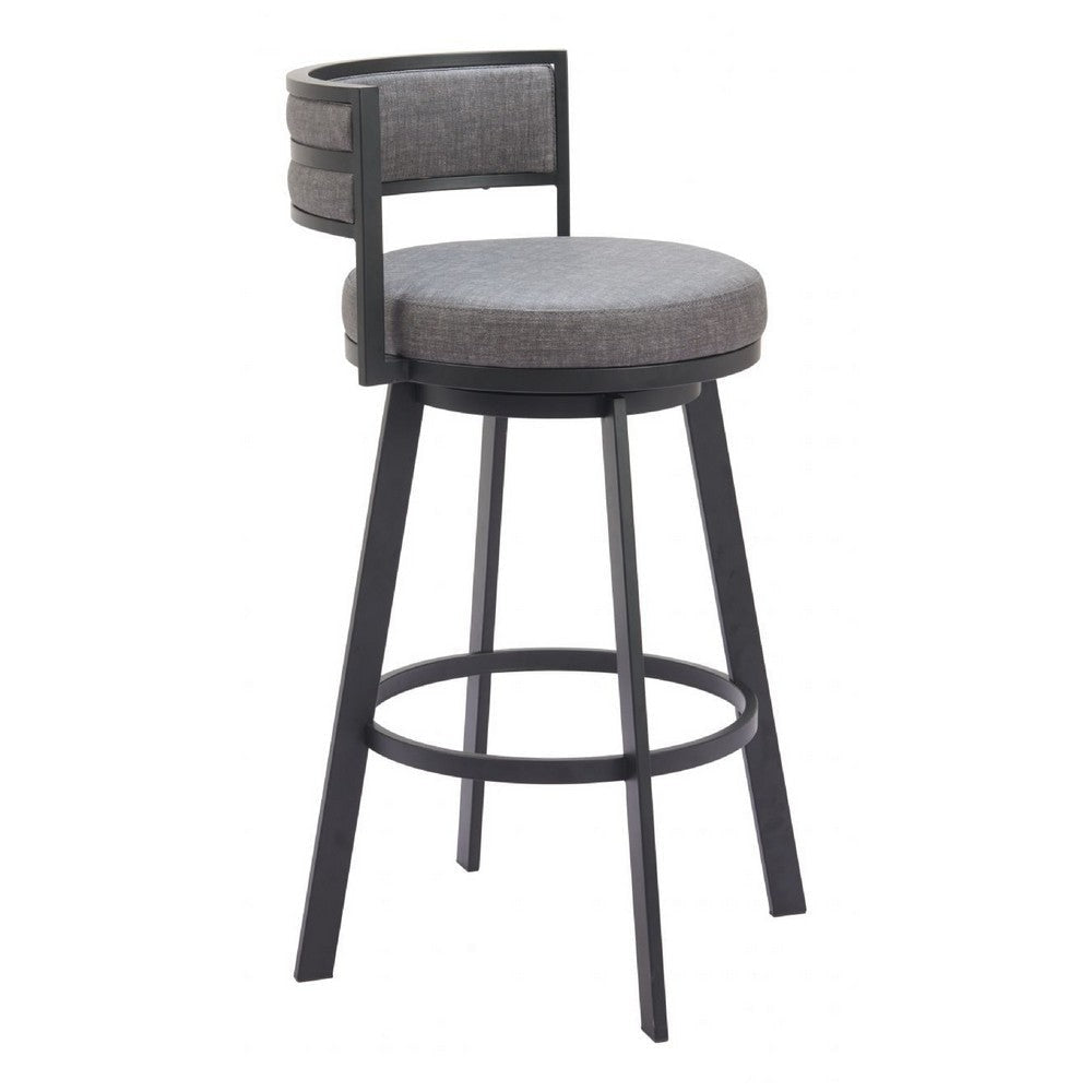 Gimsby Swivel Barstool Gray