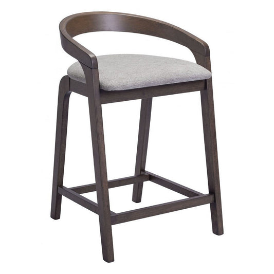 Troy Counter Stool (Set of 2) Dove Gray & Espresso