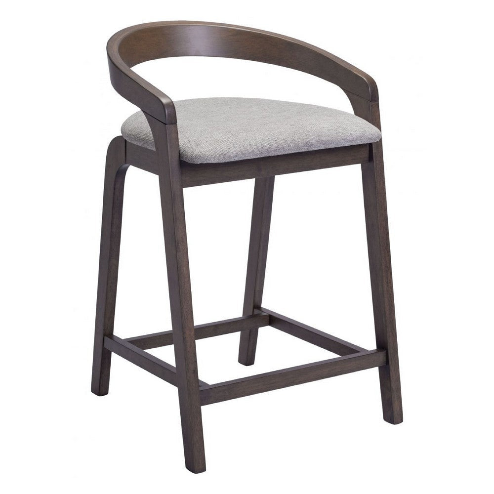 Troy Counter Stool (Set of 2) Dove Gray & Espresso
