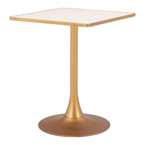 Spot Bistro Table Beige & Gold