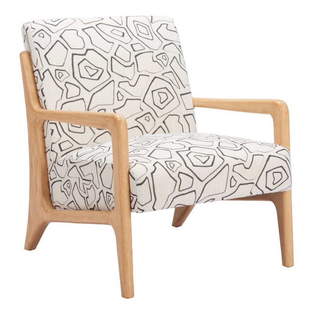 Runa Accent Chair Beige & Natural