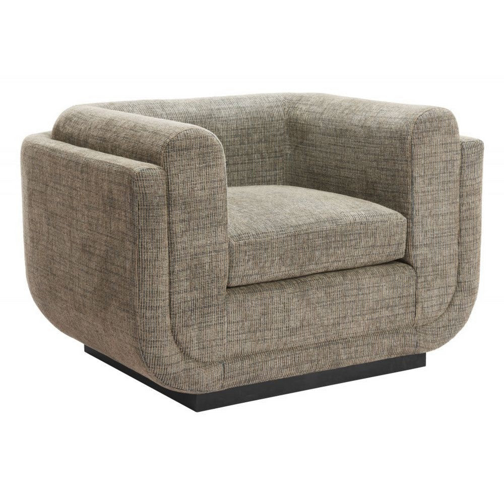 Sereneu Accent Chair Green Tweed