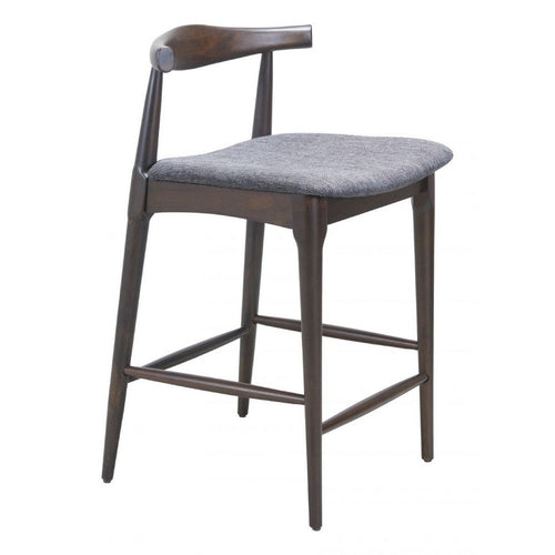 Tuzka Counter Stool (Set of 2) Gray & Espresso