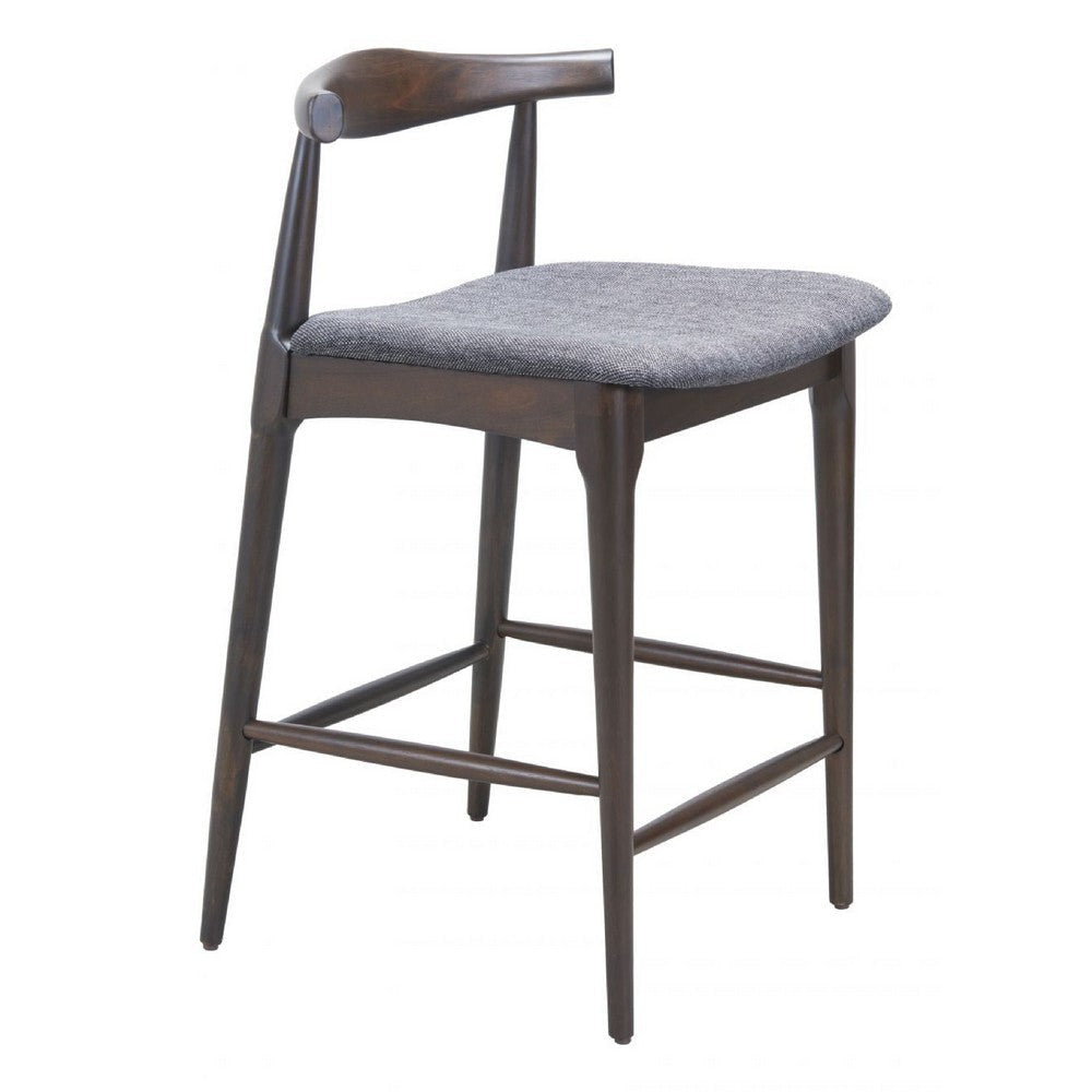 Tuzka Counter Stool (Set of 2) Gray & Espresso