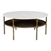 Bild Coffee Table White & Brass