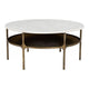 Bild Coffee Table White & Brass