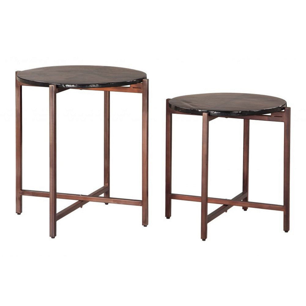 Gema Coffee Table Set (2-Piece) Bronze