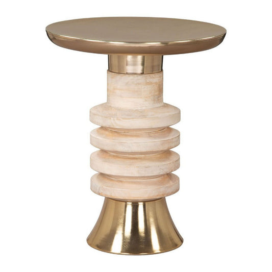 Ringar Side Table Gold & Natural