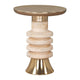 Ringar Side Table Gold & Natural