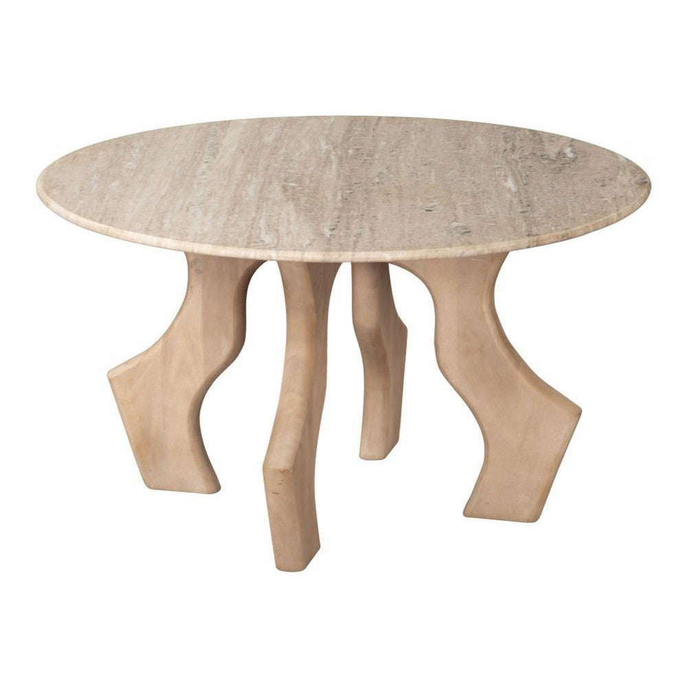 Eda Coffee Table White & Natural