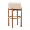 Nade Barstool (Set of 2) Beige & Walnut