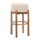Nade Barstool (Set of 2) Beige & Walnut